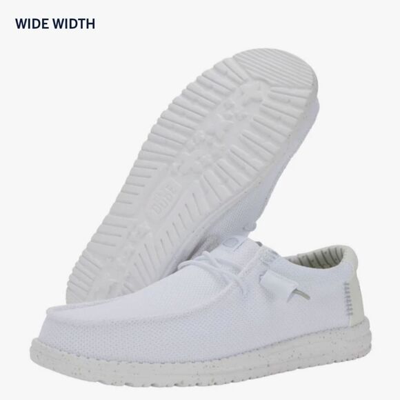 2731 NWT Hey Dude Wally Stretch Sox Wide Size 8EE White - Picture 8 of 8